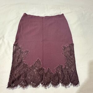Victoria's Secret Plum Lace Pencil Skirt